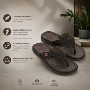 Tong Homme Cartago Alabama – Confort Durable Marron