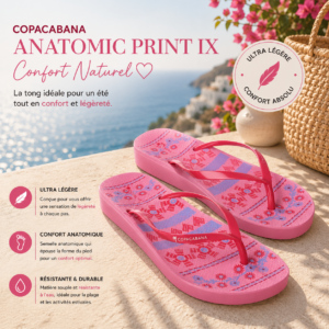 Tong Femme Copacabana Anatomic Print IX – Design Tendance Rose