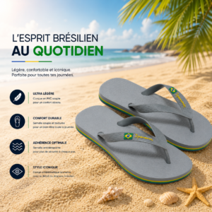 Tong Homme Ipanema Classic Brazil Gris