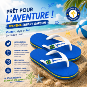 Tong Ipanema Classic Brazil Enfant Garçon Bleu