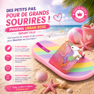 Claquettes Ipanema Urban Rose Enfant Fille