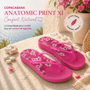 Tong Femme Copacabana Anatomic Print XI – Style & Confort Pink